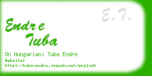 endre tuba business card